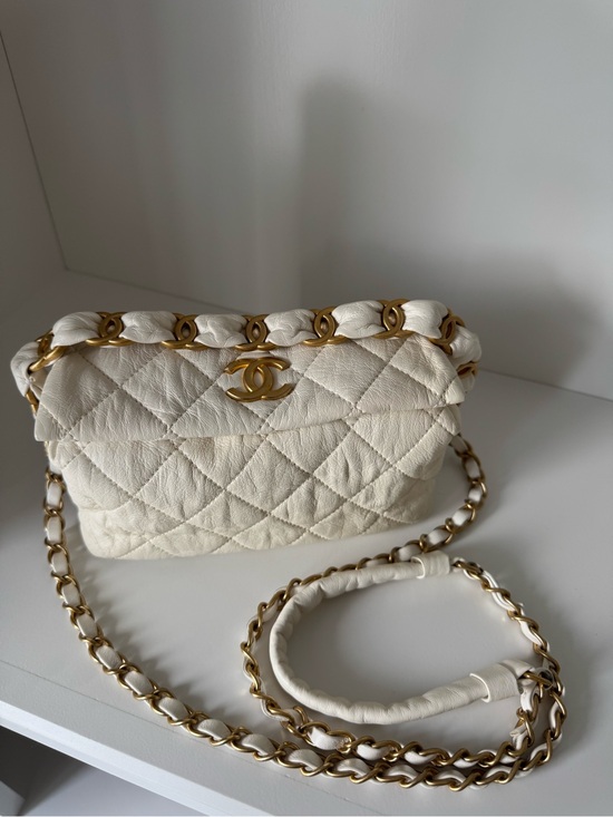 CHANEL Handbags - Chanel Shoulder Bag with Gold Chain Strap and Handle CC Logo
